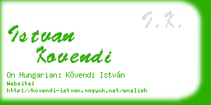 istvan kovendi business card
